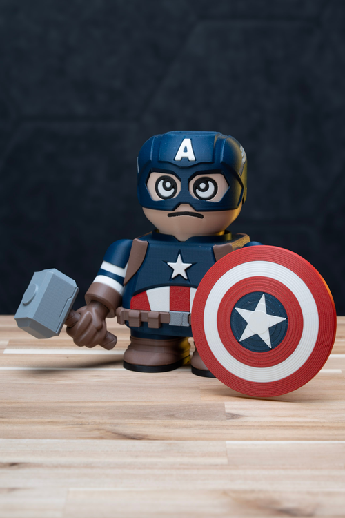 Captain Americhunk - Captain America Marvel Kit | No Supports, No AMS, No Glue image 1