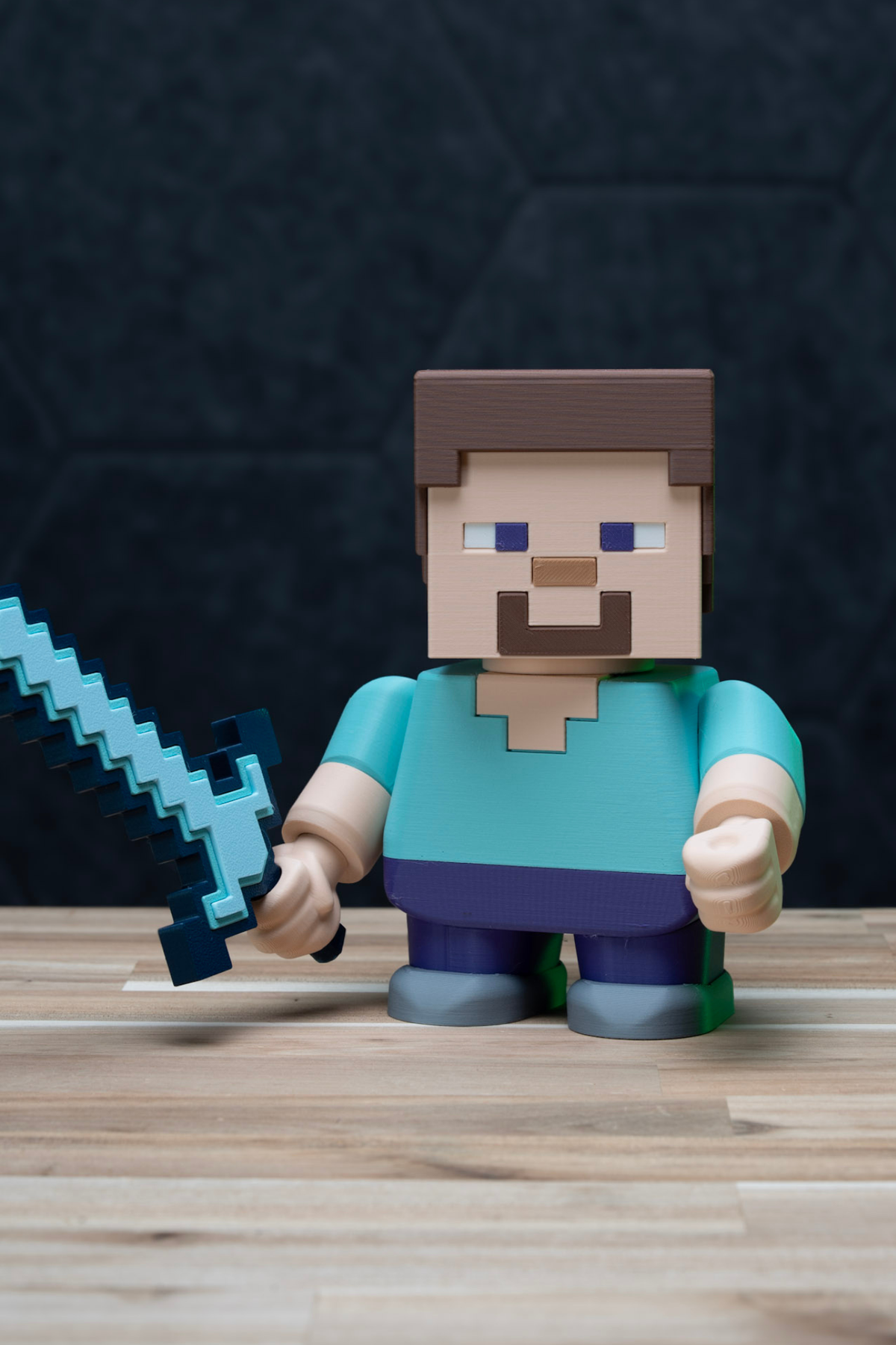 Minechunk Steve - Minecraft Kit | No Supports, No AMS, No Glue image 1